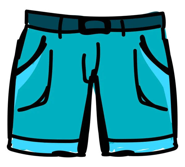 Blue man shorts, illustration, vector on white background. — Stock Vector