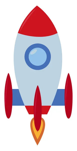 Space rocket, illustration, vector on white background. — Stock Vector