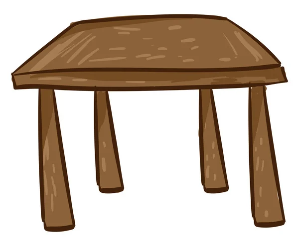 Mesa de madera, ilustración, vector sobre fondo blanco . — Archivo Imágenes Vectoriales