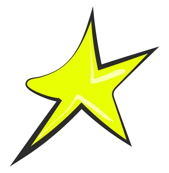 Estrella amarilla, ilustración, vector sobre fondo blanco . — Vector de stock