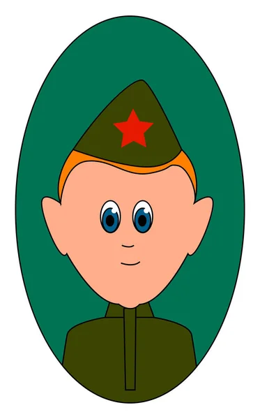 Soldat de l'armée rouge, illustration, vecteur sur fond blanc . — Image vectorielle
