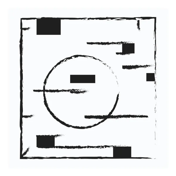 Peinture carrée, illustration, vecteur sur fond blanc . — Image vectorielle