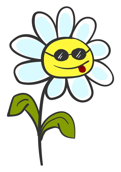 Tournesol frais, illustration, vecteur sur fond blanc . — Image vectorielle