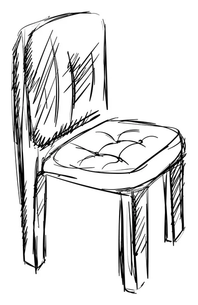 Chaise dessin, illustration, vecteur sur fond blanc . — Image vectorielle