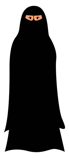 Hijab, illustration, vecteur sur fond blanc . — Image vectorielle