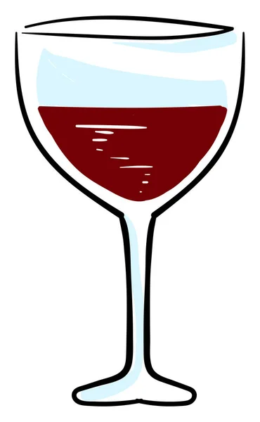 Copa de vino tinto, ilustración, vector sobre fondo blanco . — Archivo Imágenes Vectoriales