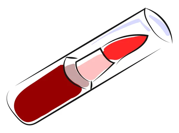 Красная помада, иллюстрация, вектор на белом фоне. — стоковый вектор