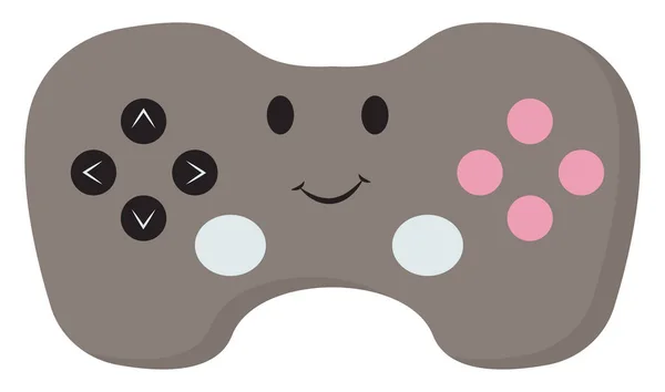 Gamepad com olhos, ilustração, vetor sobre fundo branco . — Vetor de Stock