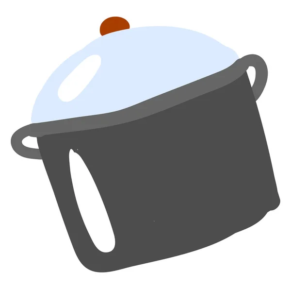 Platte steelpan, illustratie, vector op witte achtergrond. — Stockvector