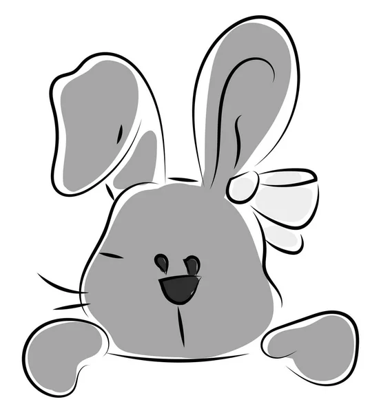 Zvláštní kresba králíček, ilustrace, vektor na bílém pozadí. — Stockový vektor
