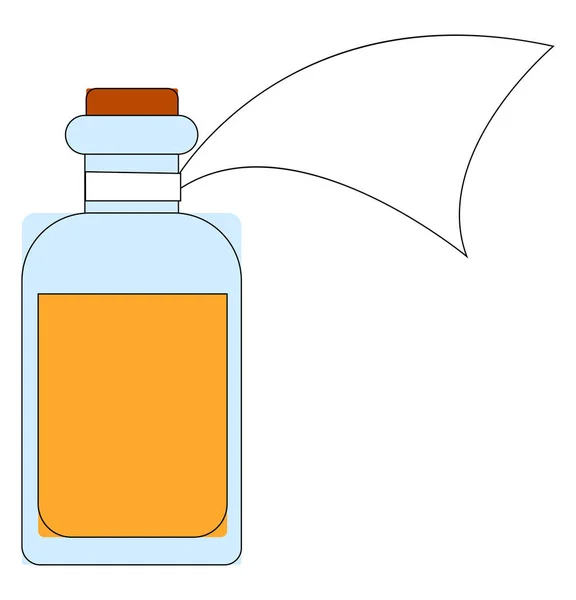 Medicine in a bottle, illustration, vector on white background. — Stock Vector