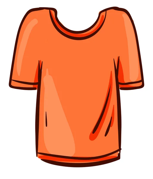 Chemise homme orange, illustration, vecteur sur fond blanc . — Image vectorielle