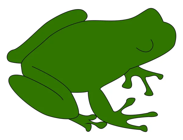 Grüner Frosch, Illustration, Vektor auf weißem Hintergrund. — Stockvektor