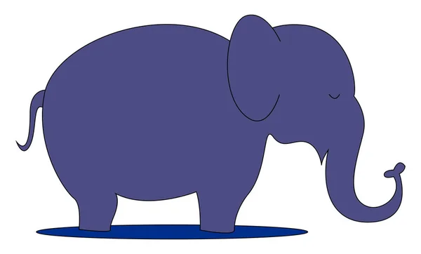 Elefante roxo, ilustração, vetor sobre fundo branco . — Vetor de Stock