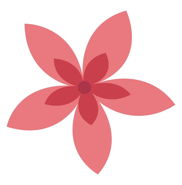 Розовый цветок, иллюстрация, вектор на белом фоне. — стоковый вектор