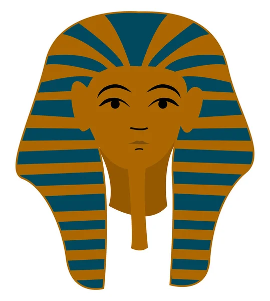エジプトのファラオ、イラスト、白い背景のベクトル. — ストックベクタ