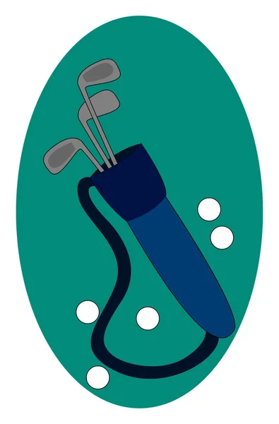 Clubs de golf, illustration, vecteur sur fond blanc . — Image vectorielle