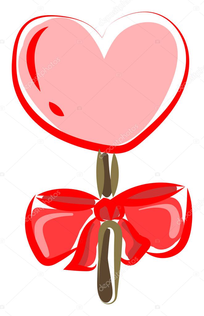 Pink chupa chups, illustration, vector on white background.