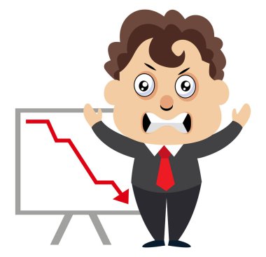 Beyaz backgroun üzerinde stok, illüstrasyon, vektör bırakarak adam