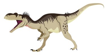 Megalosaurus, illustration, vector on white background. clipart