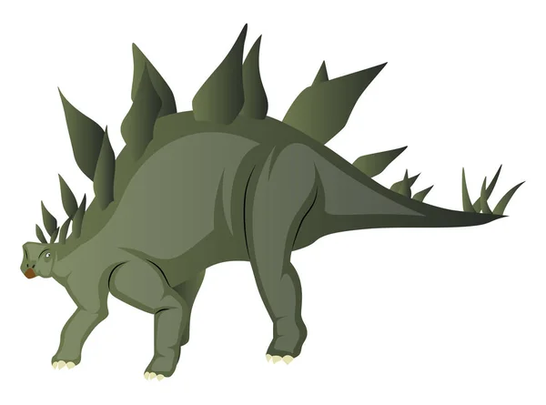 Stegosaurus, illustration, vector on white background. — Stock Vector