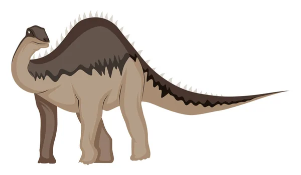 Diplodocus, illustration, vector on white background. — Stock Vector