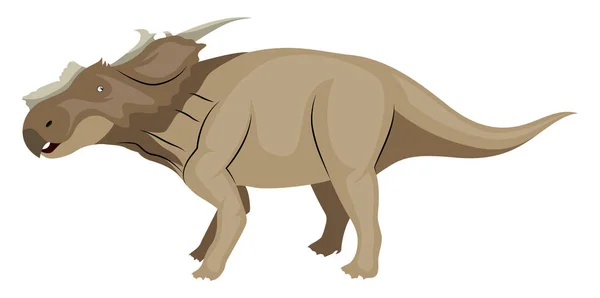 Achelousaurus, illustration, vector on white background. — Stock Vector