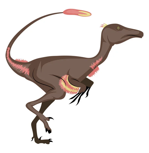 Troodon, ilustrace, vektor na bílém pozadí. — Stockový vektor