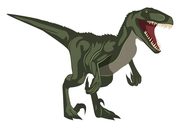 Velociraptor, illustrazione, vettore su sfondo bianco . — Vettoriale Stock