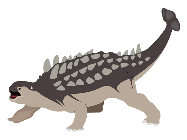 Ankylosaurus, illusztráció, fehér háttér vektora. — Stock Vector