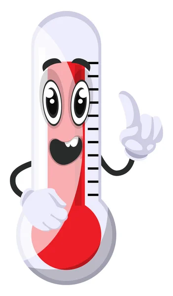 Termometro con idea, illustrazione, vettore su sfondo bianco — Vettoriale Stock