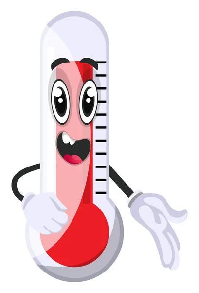 Thermometer standing, illustration, vector on white background. — Stock Vector
