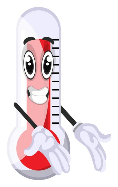 Thermometer ist Gentleman, Abbildung, Vektor auf weißem Hintergrund — Stockvektor