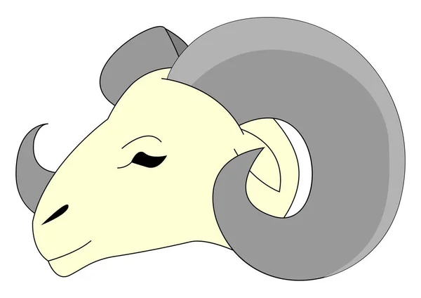 Sleeping ram, illustration, vector on white background. — Stock Vector