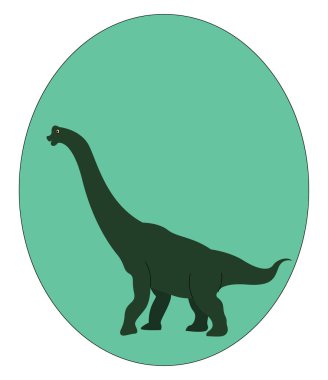 Büyük brachiosaurus, illüstrasyon, beyaz arka plan vektör.