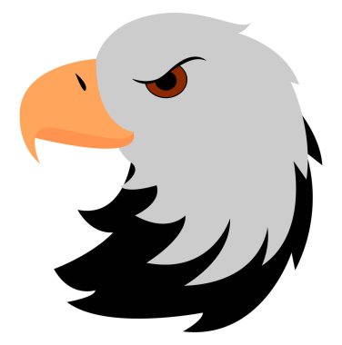 Kızgın şahin, illüstrasyon, beyaz arka plan üzerinde vektör.