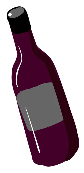 Bottle of wine, illustration, vector on white background. — Stock Vector