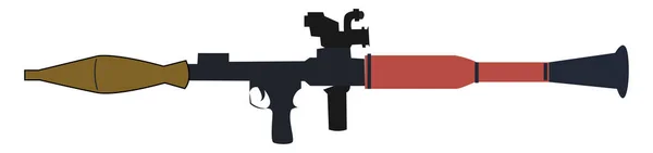 Lanceur granade avec zoom, illustration, vecteur sur fond blanc — Image vectorielle