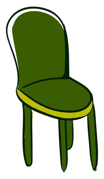 Zöldkonyhai szék, illusztráció, fehér háttér vektor. — Stock Vector