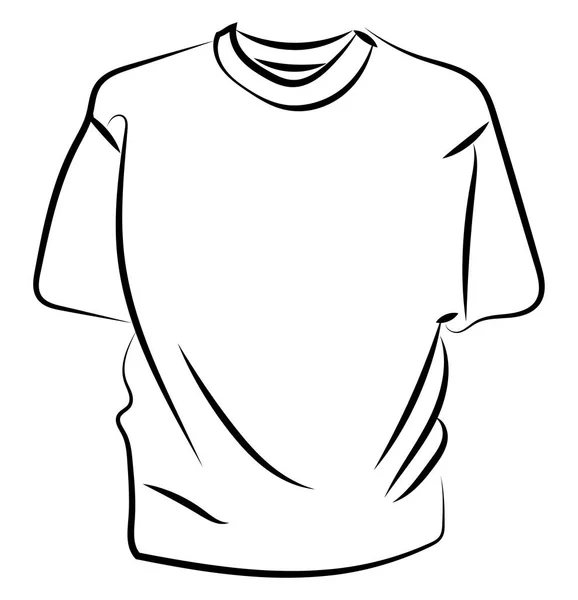 Výkres košile, ilustrace, vektor na bílém pozadí — Stockový vektor