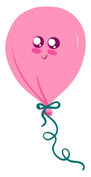 可爱的粉红色气球，插图，白色背景上的矢量. — 图库矢量图片