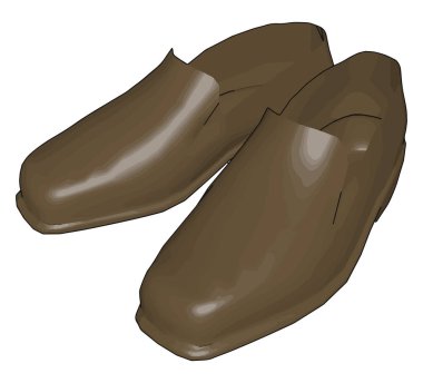 Bir ayakkabı modeli, illüstrasyon, beyaz arka plan vektör.