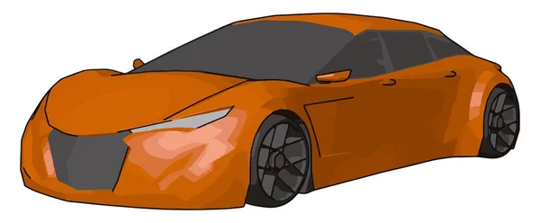 Oranžový Lamborghini Gallardo, ilustrace, vektor na bílém backgu — Stockový vektor