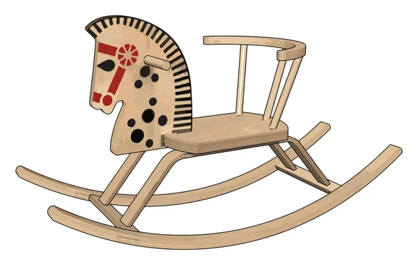 Horse toy for kids, illustration, vector on white background. — Stock Vector