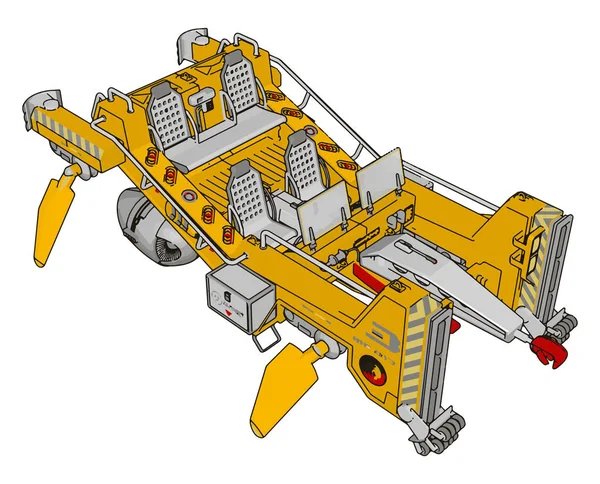 Parte din excavator, ilustrație, vector pe fundal alb . — Vector de stoc