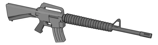 Fusil militaire, illustration, vecteur sur fond blanc . — Image vectorielle