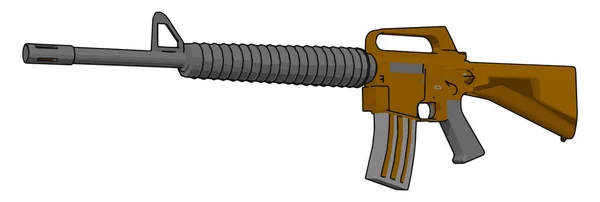 Pistola de fusil militar, ilustración, vector sobre fondo blanco . — Archivo Imágenes Vectoriales
