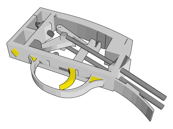 Parte de un arma, ilustración, vector sobre fondo blanco . — Vector de stock