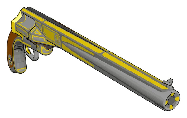 Antigua pistola retro, ilustración, vector sobre fondo blanco . — Vector de stock