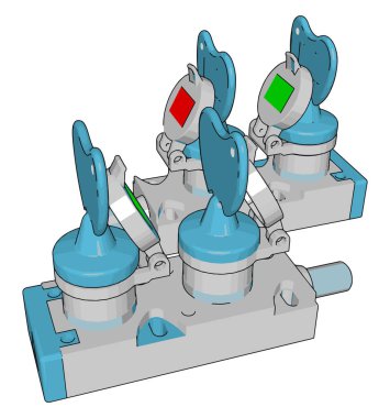 Bilgisayar soğutma, illüstrasyon, beyaz arka plan üzerinde vektör.